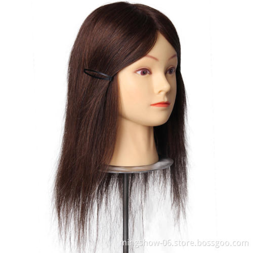 Cheap human hair mannequin training head 100 human hair